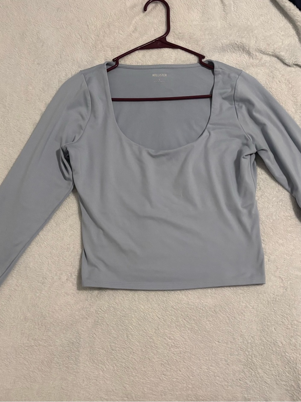 Women’s/Juniors Hollister Blue Scoop Neck Long Sleeve Top
